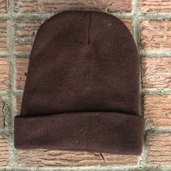 Detroit Brown Embroidered Cuffed Beanie Winter Knit Hat Size OS - Picture 2 of 3
